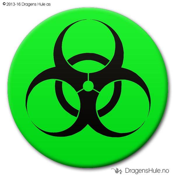  Button: Biohazard (velg farge)